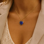 Pendentif Coeur en Pierre Naturelle - - L'Arbre des Chakras