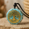 Pendentif Orgonite "Anahata" en Turquoise -  - L'Arbre des Chakras