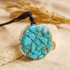 Pendentif Orgonite "Anahata" en Turquoise -  - L'Arbre des Chakras