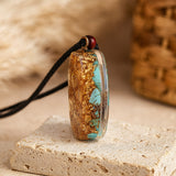 Pendentif Orgonite Métatron en Turquoise - - L'Arbre des Chakras