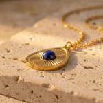 Pendentif Goutte “Œil de Sérénité” en Lapis Lazuli - - L'Arbre des Chakras