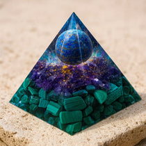 Orgonite "Kâli" en Lapis Lazuli, Améthyste & Malachite - - L'Arbre des Chakras