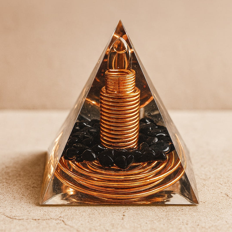 Orgonite "Protection Énergétique Amplifiée" en Obsidienne