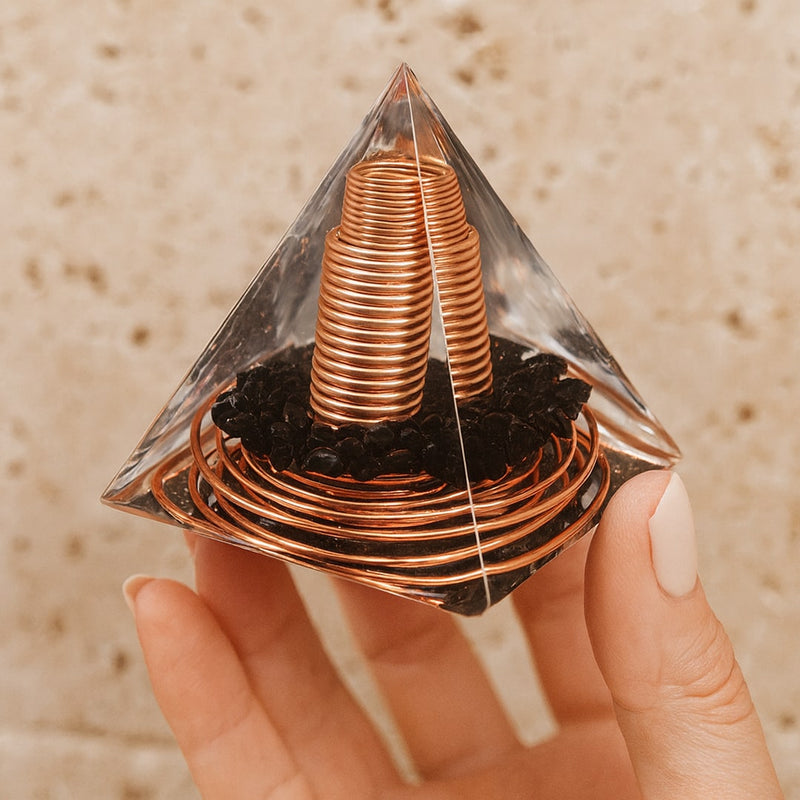 Orgonite "Protection Énergétique Amplifiée" en Obsidienne