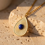 Pendentif Goutte “Œil de Sérénité” en Lapis Lazuli - - L'Arbre des Chakras