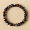 Bracelet Triple Protection en Pierre de Lave, Oeil de Tigre & Hématite -  - L'Arbre des Chakras