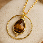 Collier "Cercle Protecteur" en Oeil de Tigre - - L'Arbre des Chakras