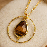 Collier "Cercle Protecteur" en Oeil de Tigre - - L'Arbre des Chakras
