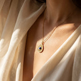 Pendentif Goutte “Œil de Sérénité” en Lapis Lazuli - - L'Arbre des Chakras