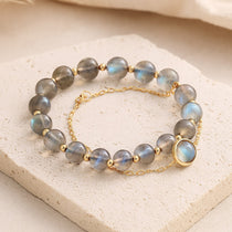 Bracelet Duo "Clarté & Protection" en Labradorite - - L'Arbre des Chakras