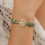 Bracelet "Vie Éternelle" en Turquoise Africaine - - L'Arbre des Chakras