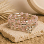 Bracelet "Chance" en Pierres Naturelles - Quartz Rose - L'Arbre des Chakras