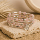 Bracelet "Chance" en Pierres Naturelles - Quartz Rose - L'Arbre des Chakras