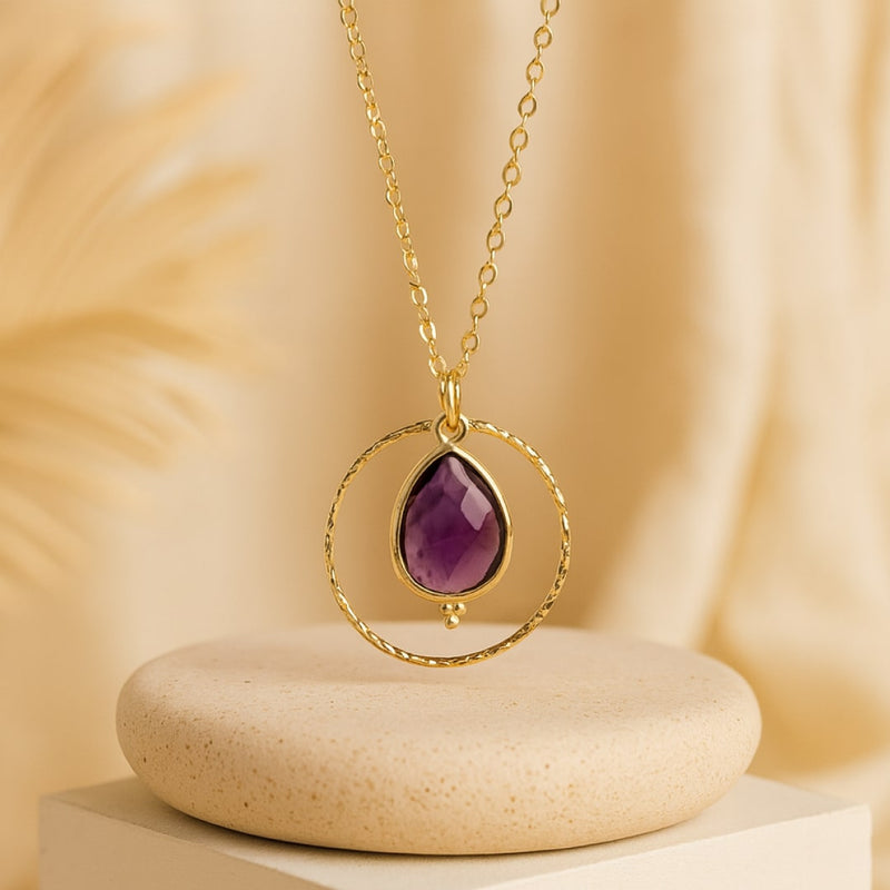 Collier "Cercle de Sérénité" en Améthyste - - L'Arbre des Chakras