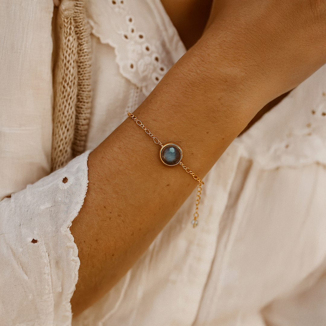 Bracelet "Lumière en Soi" en Labradorite - - L'Arbre des Chakras