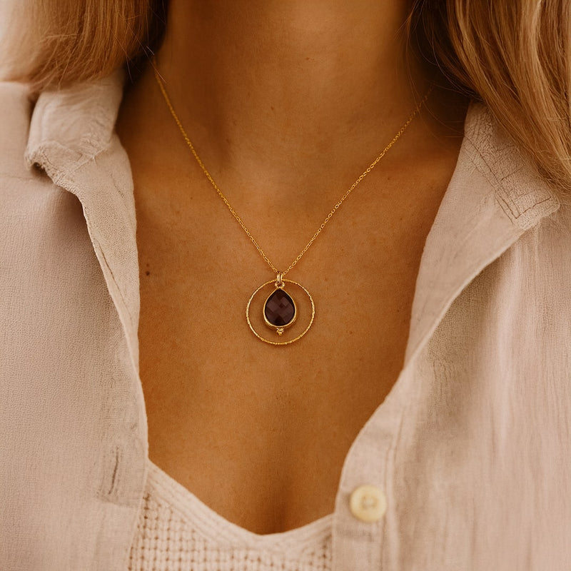 Collier "Cercle de Sérénité" en Améthyste - - L'Arbre des Chakras