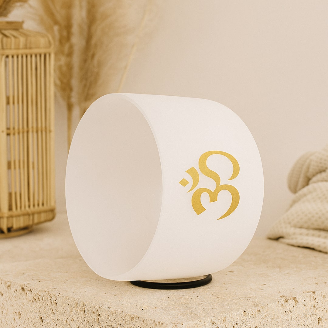 Bol Chantant "OM" 432Hz en Cristal de Quartz