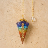 Pendule Divinatoire 7 Chakras - - L'Arbre des Chakras