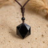 Pendentif "Étoile" en Obsidienne Noire - - L'Arbre des Chakras