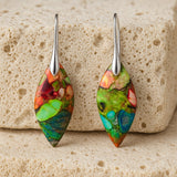 Boucles d'Oreilles Arlequin en Jaspe - - L'Arbre des Chakras