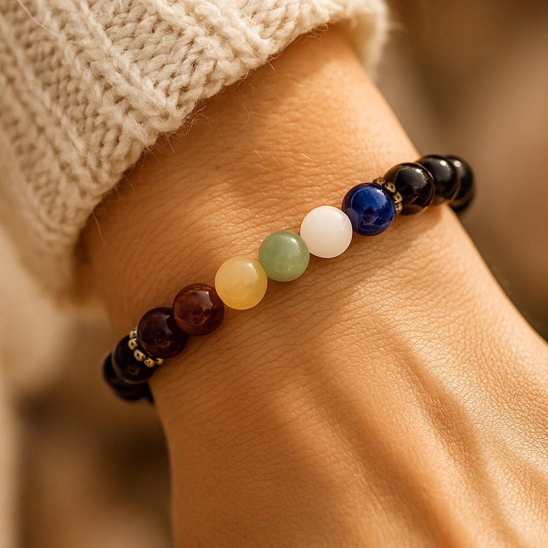 Bracelet Protection des 7 Chakras - 17cm - L'Arbre des Chakras