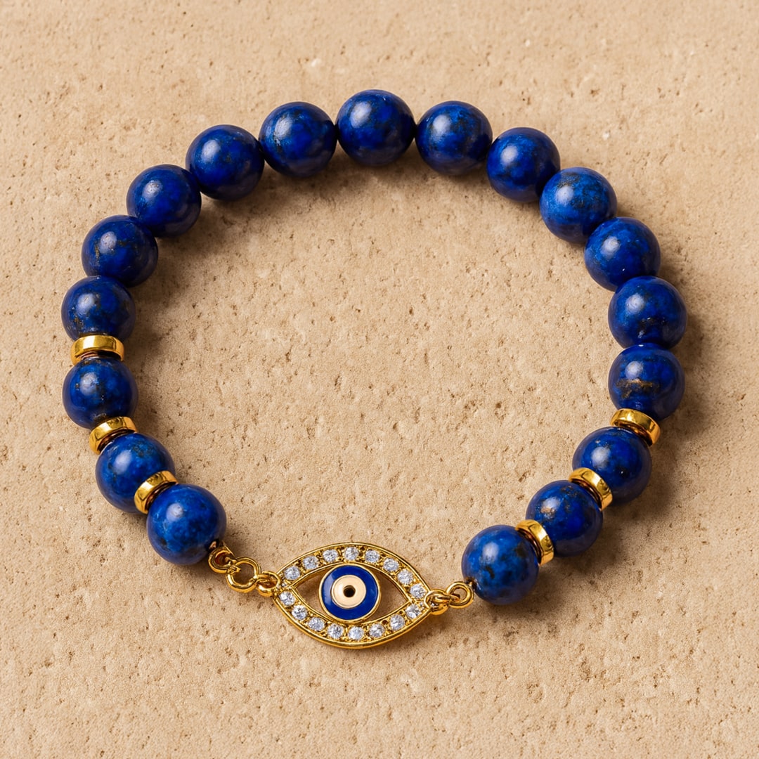Bracelet "Regard de Vérité" en Lapis Lazuli