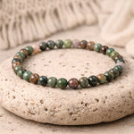 Bracelet "Paix Intérieure" en Agate Indienne - - L'Arbre des Chakras