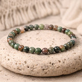 Bracelet "Paix Intérieure" en Agate Indienne - - L'Arbre des Chakras