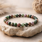 Bracelet "Paix Intérieure" en Agate Indienne - - L'Arbre des Chakras