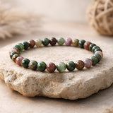Bracelet "Paix Intérieure" en Agate Indienne - - L'Arbre des Chakras