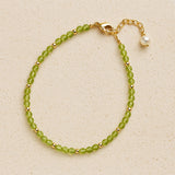 Bracelet Raffiné en Pierres Naturelles Fines - Péridot - L'Arbre des Chakras