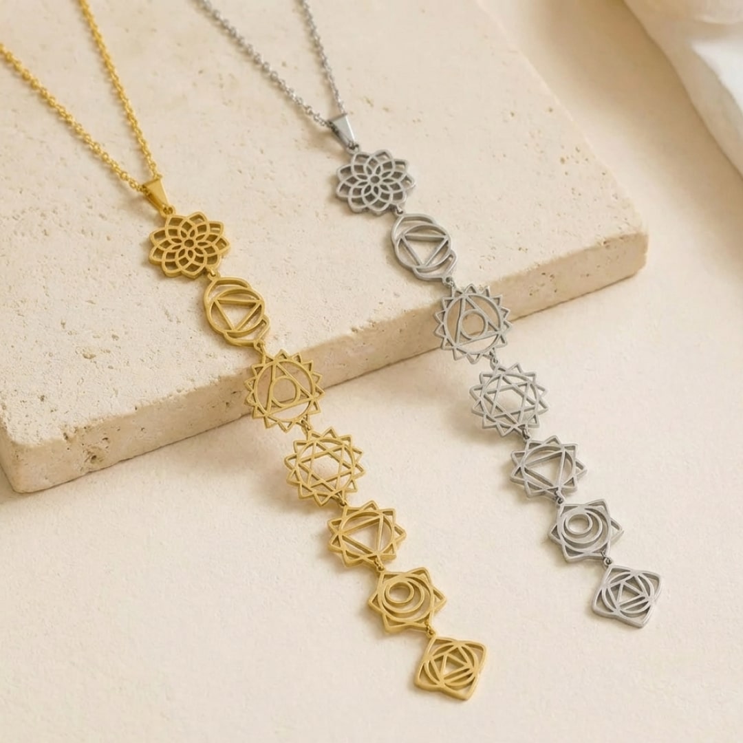Collier 7 Chakras - Symboles Sacrés - - L'Arbre des Chakras