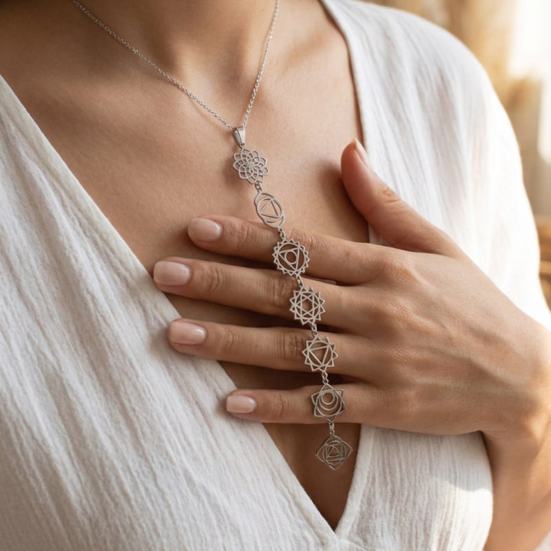 Collier 7 Chakras - Symboles Sacrés - - L'Arbre des Chakras
