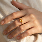 Bague "Rayon de Joie" en Citrine - - L'Arbre des Chakras