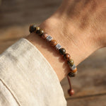 Bracelet "Stabilité Intérieure" en Jaspe - - L'Arbre des Chakras