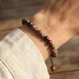 Bracelet "Stabilité Intérieure" en Jaspe - - L'Arbre des Chakras