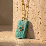 Pendentif "Équilibre Précieux" en Amazonite - - L'Arbre des Chakras