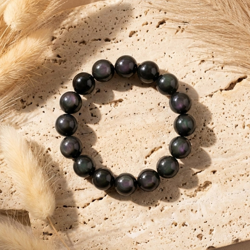 Bracelet "Guidance" en Obsidienne Œil Céleste - - L'Arbre des Chakras