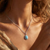Collier "Bleu Tranquillité" en Larimar - Collier seul - L'Arbre des Chakras