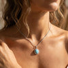 Collier "Bleu Tranquillité" en Larimar - Collier seul - L'Arbre des Chakras