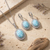 Collier "Bleu Tranquillité" en Larimar - Collier seul - L'Arbre des Chakras