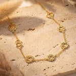 Collier 7 Chakras - Symboles Mystiques - dorée - L'Arbre des Chakras