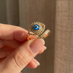Bague Ajustable Oeil Bleu Porte-Bonheur - - L'Arbre des Chakras