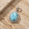 Collier "Bleu Tranquillité" en Larimar - Collier seul - L'Arbre des Chakras