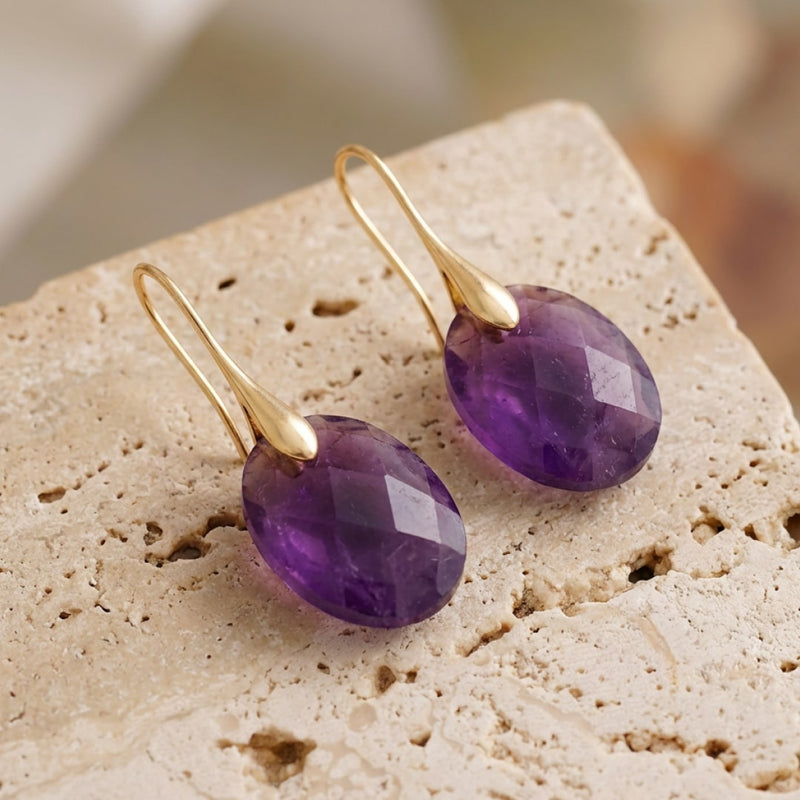 Boucles d’Oreilles "Elova" en Pierre Naturelle - - L'Arbre des Chakras