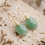 Boucles d’Oreilles "Elova" en Pierre Naturelle - Aventurine Or - L'Arbre des Chakras