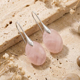Boucles d’Oreilles "Elova" en Pierre Naturelle - Quartz Rose argent - L'Arbre des Chakras