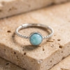 Bague "Douceur des Caraïbes" Pierre de Larimar