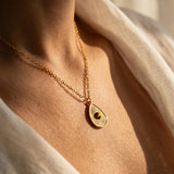 Pendentif "Force Dorée" en Œil de Tigre - - L'Arbre des Chakras