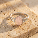 Bague Ajustable "Sérénité Rose" en Quartz Rose - - L'Arbre des Chakras